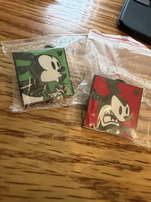 2 Hidden Mickey Disney Pins from Set of 5, Pin 3 & 4 (Red And Green) - Image 1 of 4