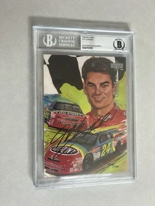 Tarjeta encapsulada firmada por Jeff Gordon Beckett certificado BAS losa cubierta superior/1500 - Imagen 1 de 2