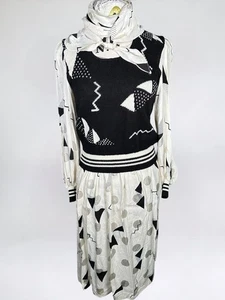Vintage Anne Crimmins Umi Collections 3 Piece Skirt Sweater Scarf Small 6 Silk - Picture 1 of 20