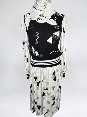 Vintage Anne Crimmins Umi Collections 3 Piece Skirt Sweater Scarf Small 6 Silk - Image 1 of 4