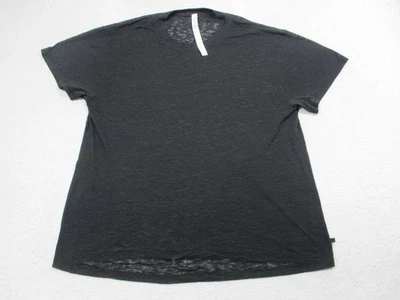 Lululemon Shirt Womens 10 Black Slub Knit Short Sleeve Crewneck Lightweight Tee - Image 1 of 4