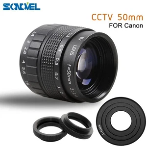 50mm F1.4 C-Mount Lens with Macro Ring for Canon EOS M M2 M3 M5 M6 M10 - Picture 1 of 6