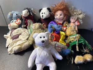 Ty beanie babies lot of 10. Unique. Silver Stars, Attic Treasure, Boppers, Kids - Picture 1 of 22