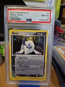 2003 Pokemon EX Dragon Absol Holo 1/97 PSA 8 NM-MT 73619658 swirl - Picture 1 of 5