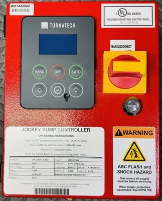NEW TORNATECH Jockey Pump Controller {Prod. #JPLT-208/1.5/3/60} - Image 1 of 4