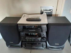 Panasonic SA-CH34 Compact Hi-Fi System CD Radio Aux 2xTape + Remote/Instructions - Picture 1 of 11