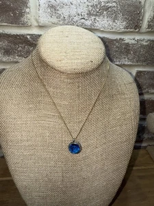 Blauer Tansanit Edelstein Anhänger Vintage 925 Sterling Silber - Bild 1 von 5