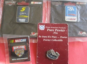 Lot of 4 NASCAR Pins New Sealed -  Jeff Burton Hendrick  Mark Martin 50th An Pin - Picture 1 of 7