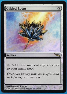 Gilded Lotus FOIL Mirrodin NM Artifact Rare MAGIC MTG CARD (ID# 507149) ABUGames - Image 1 of 2
