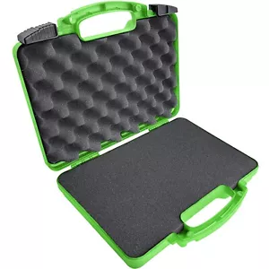 Neon Green Handgun Hard Guns Carry Storage Box 12x10x3in Travel Ready Protection - Picture 1 of 9