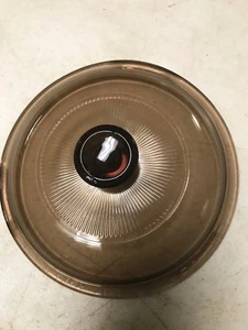 PYREX 35 V1C Amber Vision Corning Ware 6 3/8” Round Glass Replacement Lid Only - Picture 1 of 6