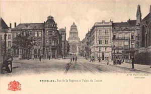 Belgique - BRUXELLES - Rue de la Régence et Palais de Justice - Picture 1 of 2