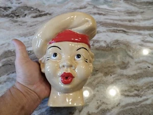 Vintage Female Lady Chef string holder 1950's RARE NICE LOOK - Picture 1 of 7