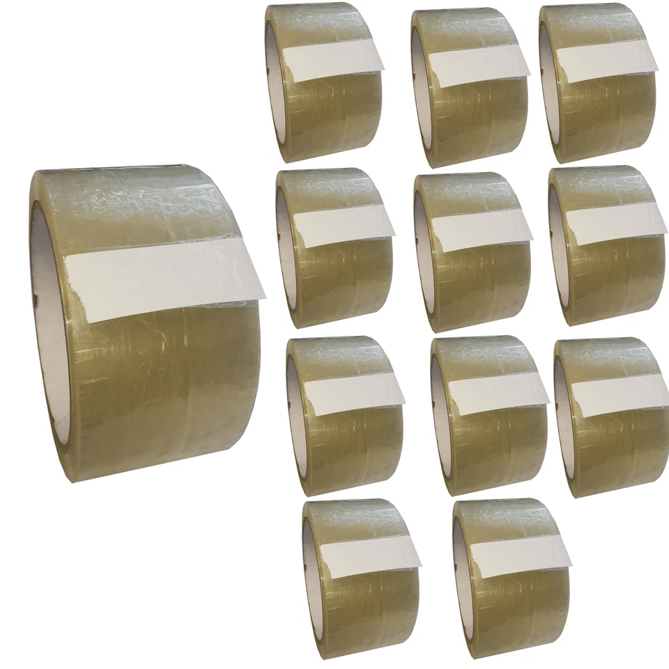 12 Rulli Di Nastro Adesivo Trasparente 50mmx66m - Immagine 1 di 4