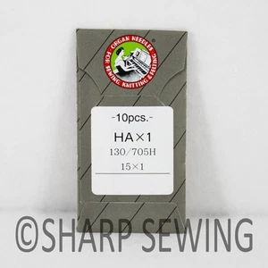 EMBROIDERY NEEDLES HOME LARGE EYE ORGAN 15X1ST HAX1ST 130/705H-E BROTHER JUKI - Picture 1 of 5