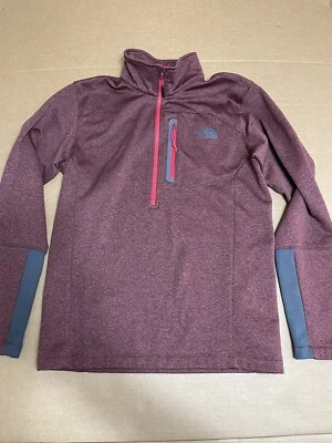 The North Face TNF Cugo 1/2 Zip Pullover S Mens Fleece Lined Maroon Long Sleeve - Image 1 of 4