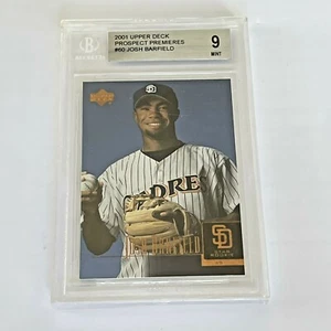 Béisbol 2001 Upper Deck Prospect Premieres #60 Josh Barfield XRC BGS 9 como nuevo - Imagen 1 de 4