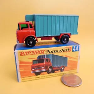 Matchbox Superfast No. 44 Refrigerator Truck with Original Box Sea Green - Picture 1 of 3