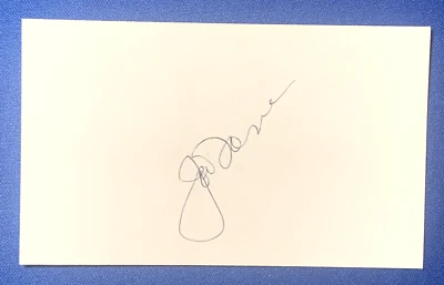 Joe Torre HOF Autographed 3x5 Index Card 4x WS Champ Brooklyn Dodgers - Image 1 of 3