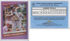 2020 Panini Donruss Retro 1986 Holo Purple Rickey Henderson (Base) #219.1 HOF