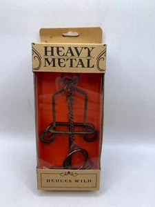Brain Teaser Game Deuces Wild Heavy Metal Brand Logic Puzzle Made in USA - Picture 1 of 2
