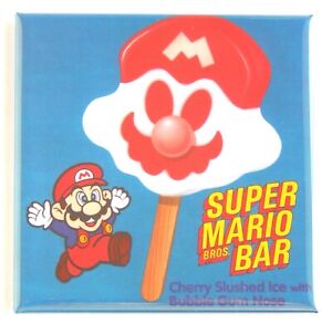 Super Mario Bros Eis KÜHLSCHRANKMAGNET Schild Eis am Stiel