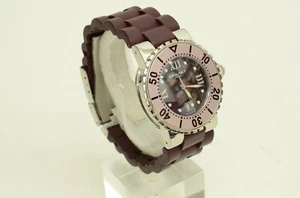 Authentische Chaumet Uhr 32 mm SS Clip römische Ziffern Quarz weinrot Pflaume Armbanduhr - Bild 1 von 13