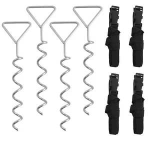 Deep Fastening Trampoline Deep Fastening Spiraled Anchor Kit - Set of 4 Anchors - Picture 1 of 6