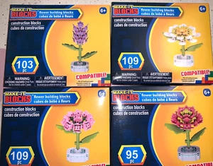MAKE-IT-BLOCKS FLOWER BUILDING BLOCKS (Set of ALL 4 INCLUDED!)- BRAND NEW! - Picture 1 of 5