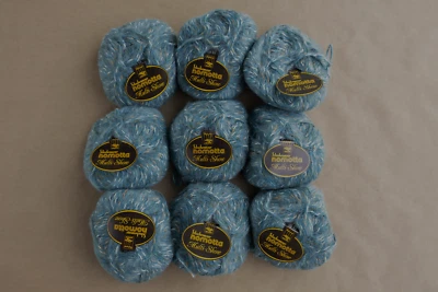Vintage Schachenmayr Nomotta Yarn 9 Skeins Multi-Show Blue Variegated - Image 1 of 4
