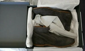 ELEVENTY Suede Zip Ankle BOOTS Size 10 EU 43 NEW w/ Box RARE retro Made in Italy - Picture 1 of 12