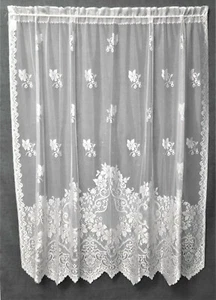 Heritage Lace White Cleremont Window Panel 61" x 63" Livingroom Bedroom - Picture 1 of 8
