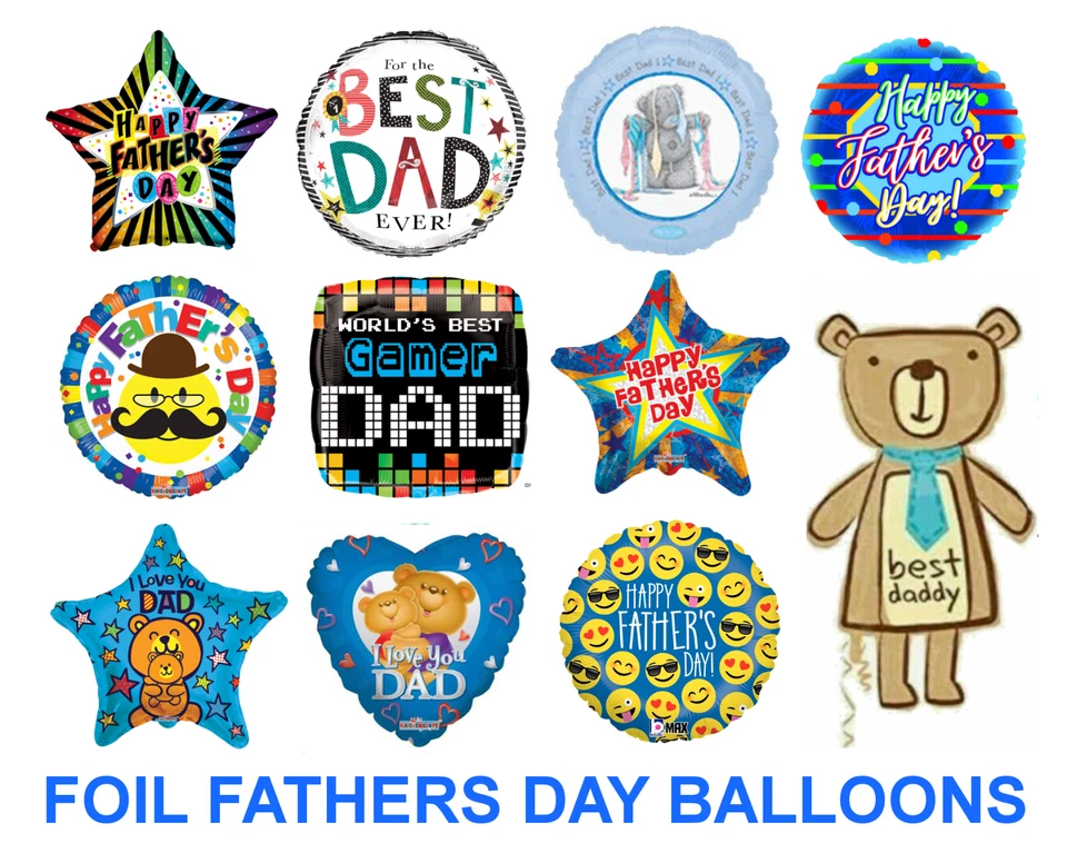 Feliz Día del Padre - Papá - Papá - Papá - Papá - Globos de Helio de Lámina - Post el mismo día - Stock del Reino Unido Foto 1 de 1