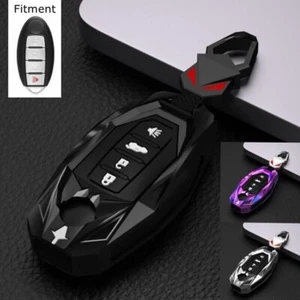 Zinc Alloy Car Smart Remote Key Fob Case Cover Holder Fit For Nissan Infiniti - Foto 1 di 8