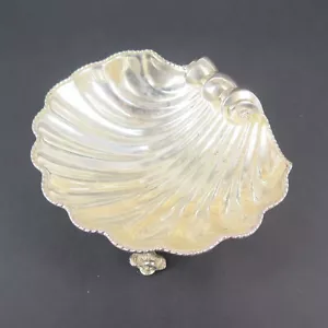 Decorative English Antique Silverplate Shell Shaped Bon Bon Dish - Picture 1 of 10
