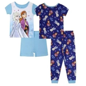 Frozen Toddler Girls Short Sleeves Pajama Set, 4 Piece Girl - Picture 1 of 6