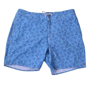 NEW Johnnie O Lago Swim Trunks XXL Lake Blue Logo Lined $89 - Picture 1 of 10