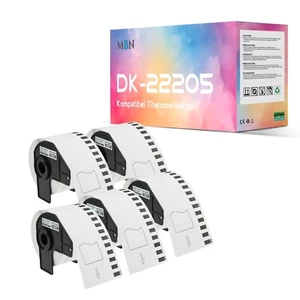 5x Etiketten DK 22205 kein Original Brother für P-Touch QL 500 550 560 - Bild 1 von 3