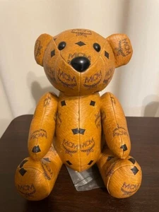 MCM Visetoes Bear Brown Leather Plush Doll Stuffed Toy I6 - Picture 1 of 3