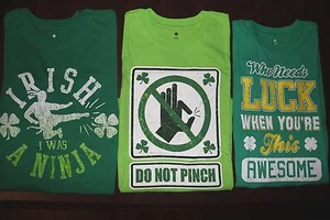 Camiseta Irlandesa Día de San Patricio Verde Suerte Niños Talla 6/7 8 10/12 18 S M L XXL - Imagen 1 de 11