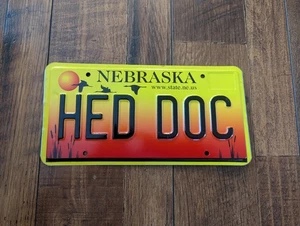 2000s Nebraska HED DOC Head Doctor Hospital Personalized Custom License Plate - Picture 1 of 2