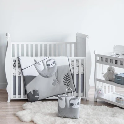 Neutral Baby Crib Bedding Set Boy 28"x52", 8" Deep Pocket - 5 pcs Baby Beddin... - Image 1 of 4