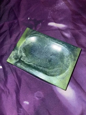 Porta-sabonetes caseiros de resina, conjunto de 2, verde/azul, amarelo - Imagem 1 de 4