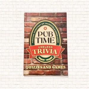 “Pub Time Useless Trivia Quizzes and Games” Paperback Good Condition 2017 OBO - Foto 1 di 7