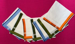 7 alte aber neue Taschentücher aus reinem Baumwollgarn 40 cm x 40 cm Ref. M18 - Bild 1 von 3