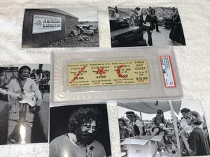WOODSTOCK 1969 PSA 9 TICKET  ADVANCE MAIL ORDER 3 DAY Jimi Hendrix Photos USA - Picture 1 of 15