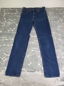 Vintage Levis 505 Jeans 34x36 (passt 33 x 35) Red Tab 1990er Made in USA Straight Dark - Bild 1 von 9