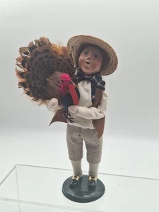 Byers Choice 2008 Williamsburg exclusivo niño peregrino con pavo  - Imagen 1 de 8