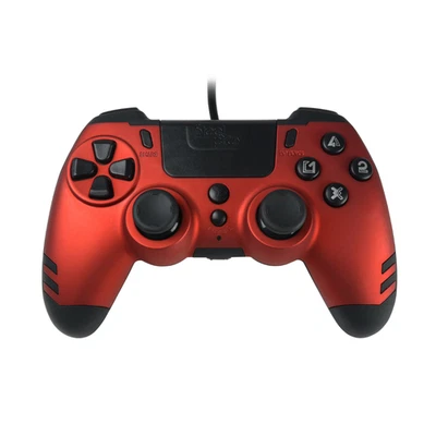 SteelPlay Wired Controller for PS4 and PC - Red New - Image 1 of 3