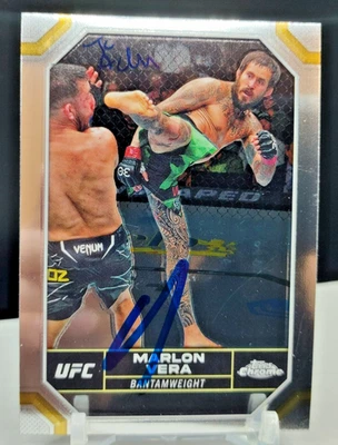 Marlon Vera AUTO 2024 Topps Chrome UFC #124 Beckett BAS COA On-Card Champion - Image 1 of 2